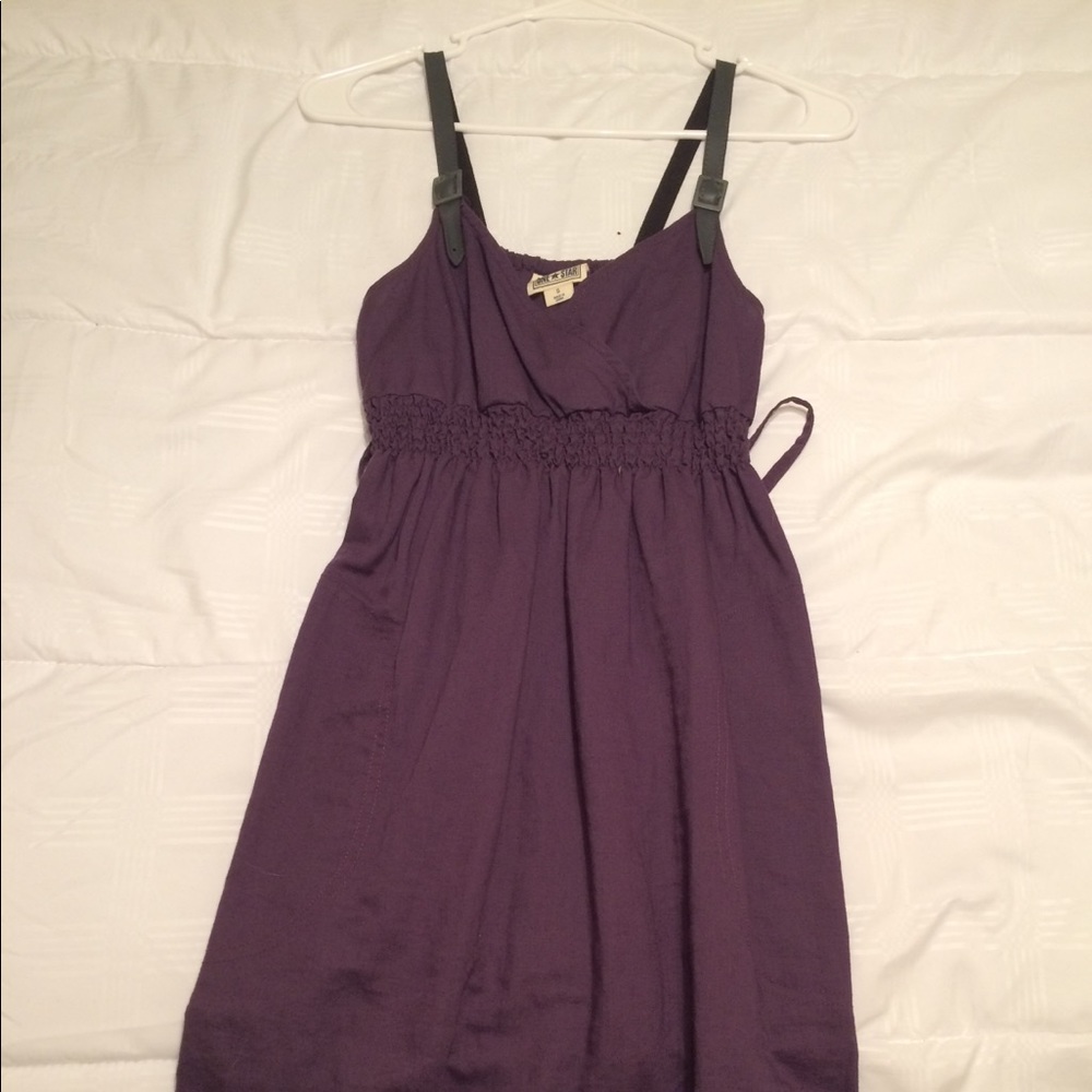 One Star Dark Purple Spaghetti Strap Dress